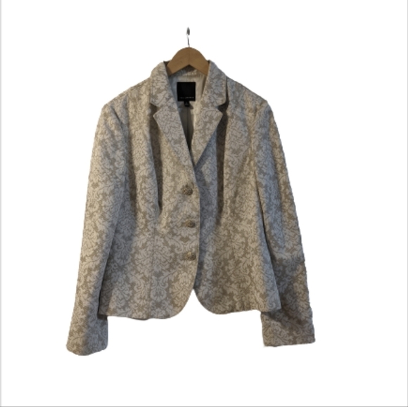 The Limited Champagne Jacquard Blazer - Sz 10 - Picture 1 of 9